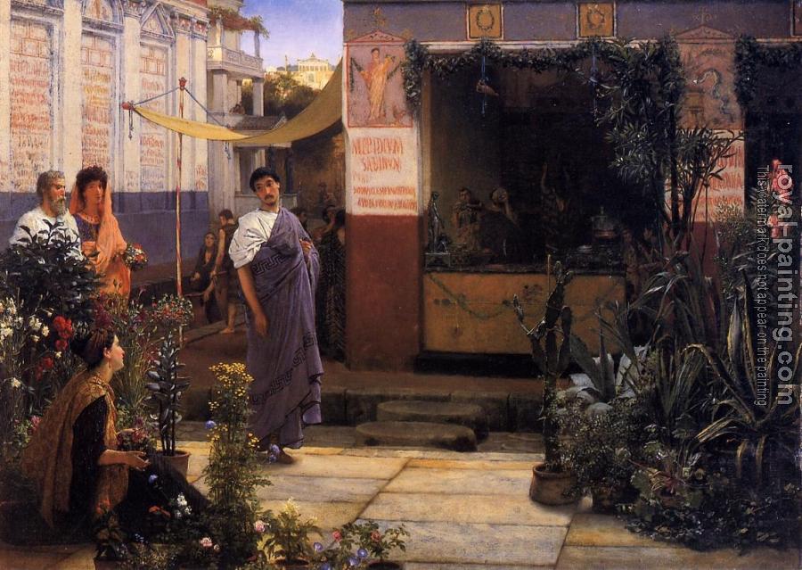 Sir Lawrence Alma-Tadema : The Flower Market
